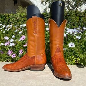 TO STANLEY 9.5 d Lizard cowboy boots